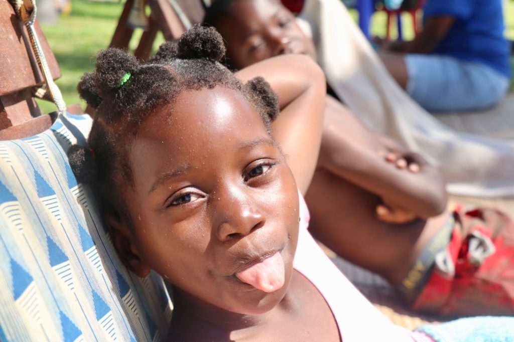 A girl pulling a funny face for the camera